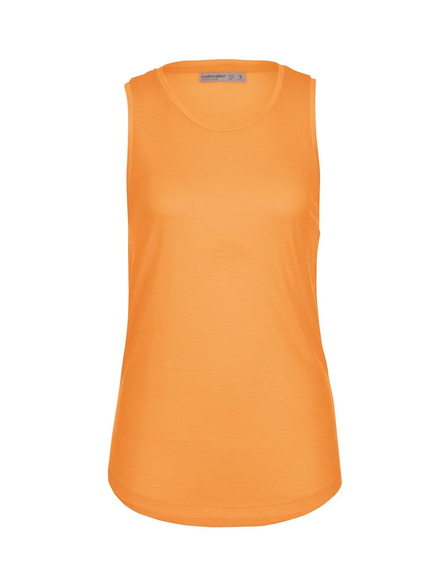 T Shirts Icebreaker Merino Sphere II Tank Femme Orange | FR 1570YXFU